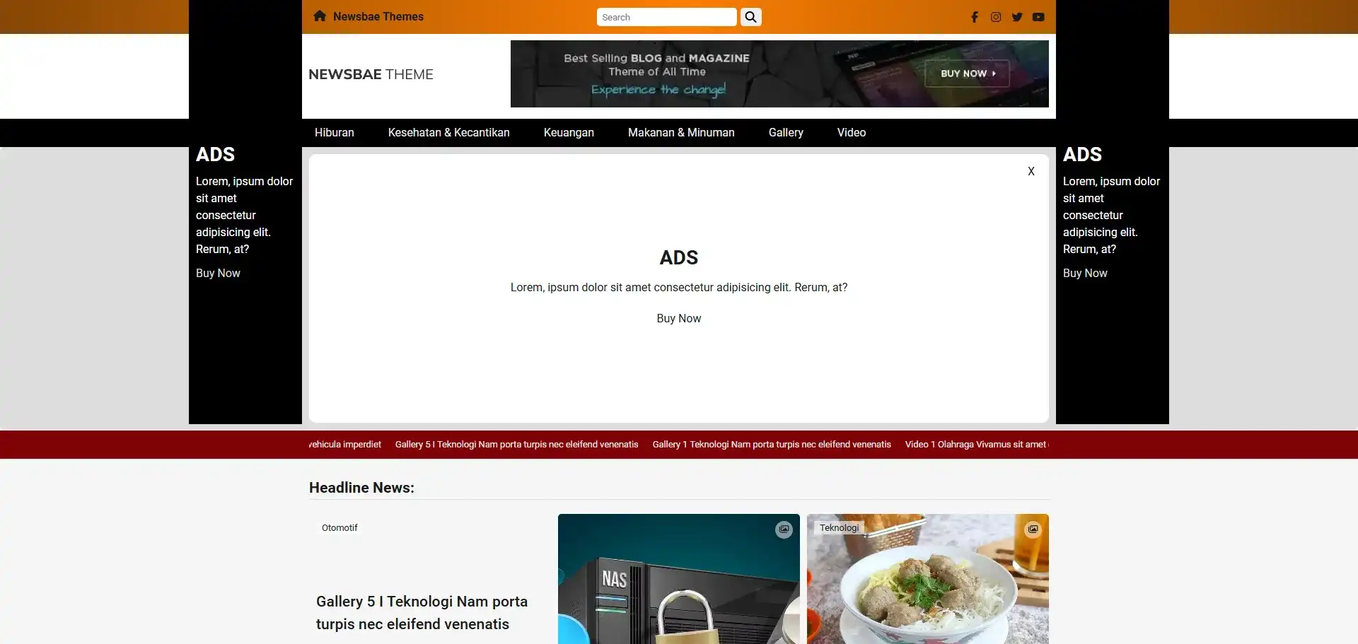 NewsBae Tema WordPress Gratis Untuk Situs Berita dan Blog