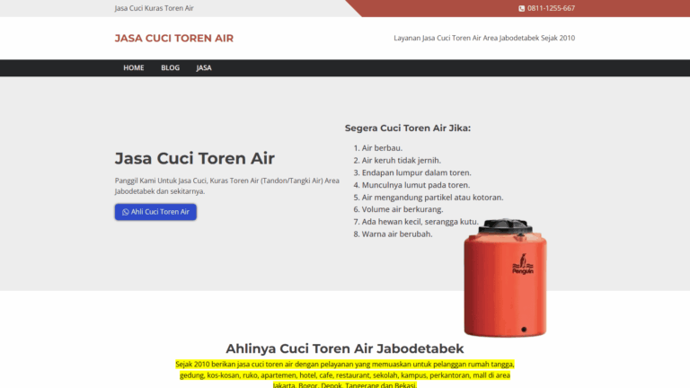 Jasa Cuci Toren Air