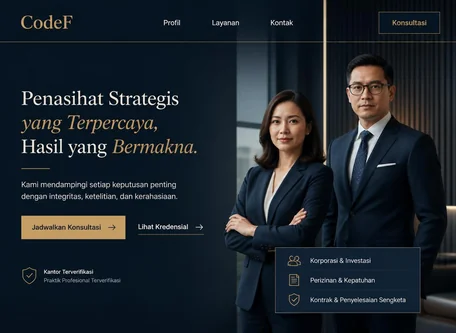 Contoh Desain Website Kantor Hukum dan Keuangan