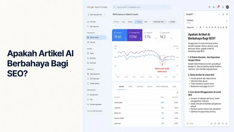 artikel ai berbahaya bagi seo dampak ranking Google Search Console artikel ai berbahaya bagi seo dampak ranking Google Search Console