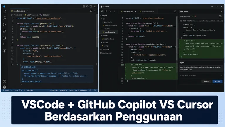 VSCode vs Cursor: Copilot atau Editor AI-First?