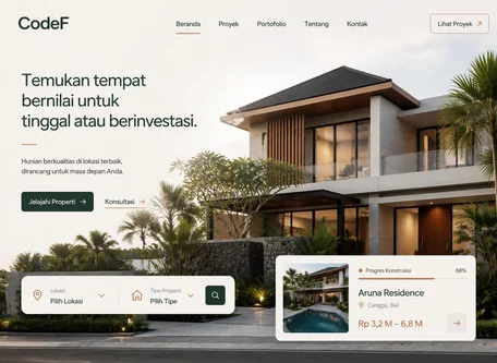 Contoh Desain Website Compro Perusahaan Properti