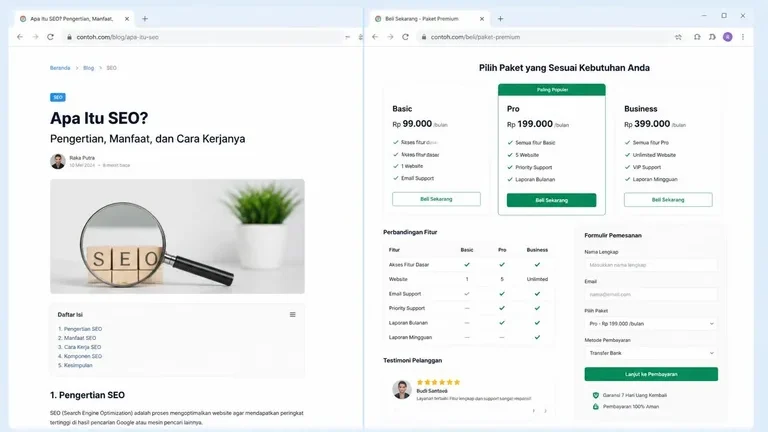 checklist langkah agar web banyak pembeli dari pengunjung yang ada