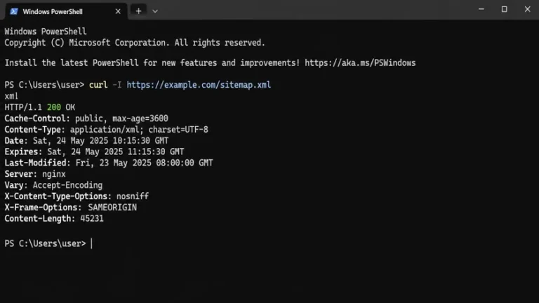 curl test sitemap website tidak sama dengan GSC user agent Googlebot