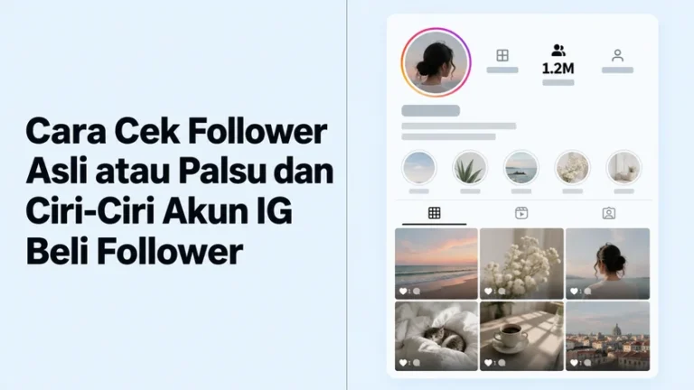 Cara Cek Follower Asli atau Palsu dan Ciri-Ciri Akun IG Beli Follower