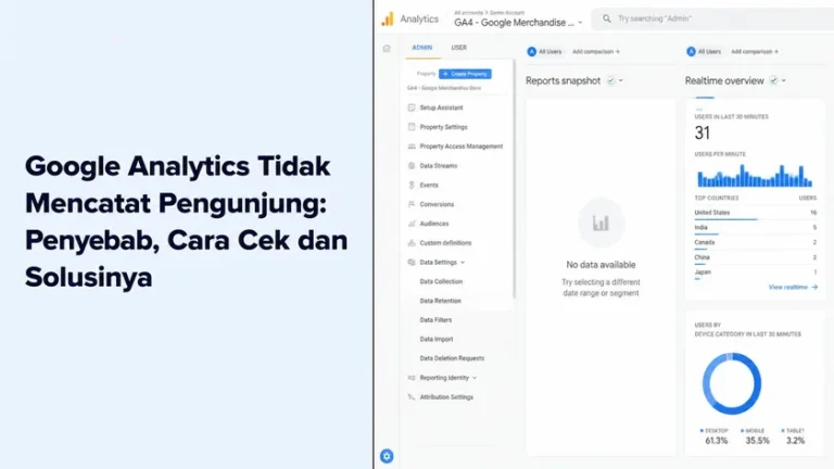 Google Analytics kosong di laporan standar sementara Realtime GA4 masih menampilkan pengunjung aktif Google Analytics kosong di laporan standar sementara Realtime GA4 masih menampilkan pengunjung aktif