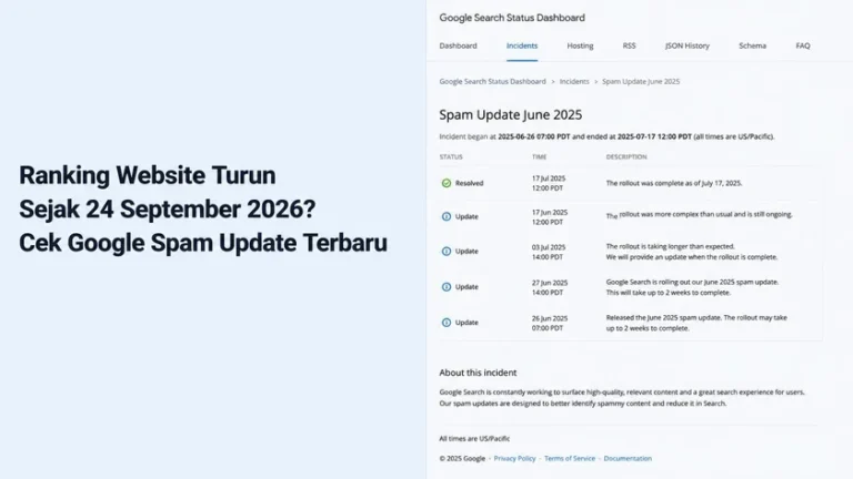 Ranking Website Turun Sejak 24 September 2026? Cek Google Spam Update Terbaru