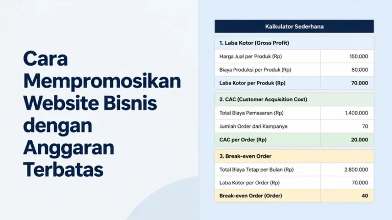 Cara Mempromosikan Website Bisnis dengan Anggaran Terbatas