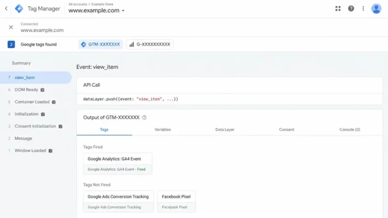 Google Tag Manager Preview mode saat Google Analytics kosong menampilkan status Google Tag Fired Google Tag Manager Preview mode saat Google Analytics kosong menampilkan status Google Tag Fired