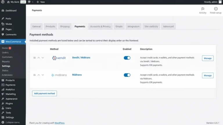 integrasi payment gateway donasi Indonesia Xendit Midtrans di WooCommerce WordPress