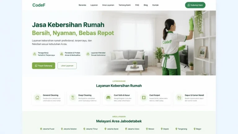 contoh halaman layanan website jasa cleaning rumah Indonesia contoh halaman layanan website jasa cleaning rumah Indonesia