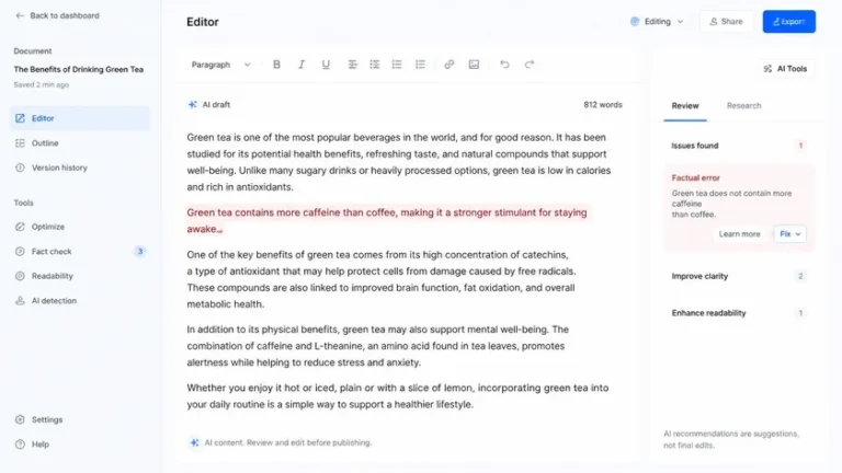 Contoh fact check konten AI saat draft generative salah menyebut kebijakan Google