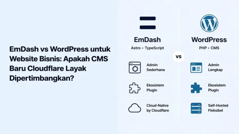 EmDash vs WordPress untuk Website Bisnis: Apakah CMS Baru Cloudflare Layak Dipertimbangkan?