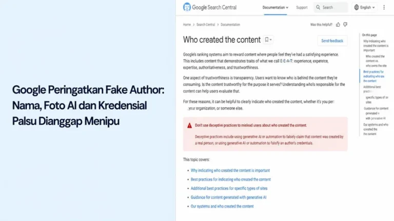 Google Peringatkan Fake Author: Nama, Foto AI dan Kredensial Palsu Dianggap Menipu
