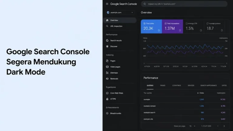 Google Search Console Segera Mendukung Dark Mode