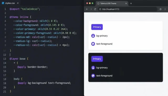 Tailwind v4 dark mode